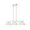 Z-Lite Cobalt Billiard, 3-Light, 14 In.W x 46 In.L x 8 In.H, Brushed Nickel/White Linen 152BN-DWL13 - alternate 6